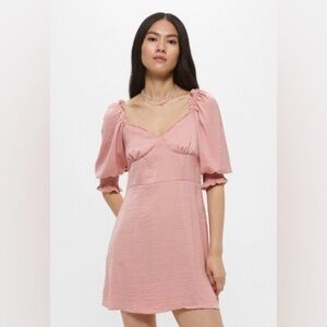 NWT H&M Divided Satin Puff Sleeve Mini Dress